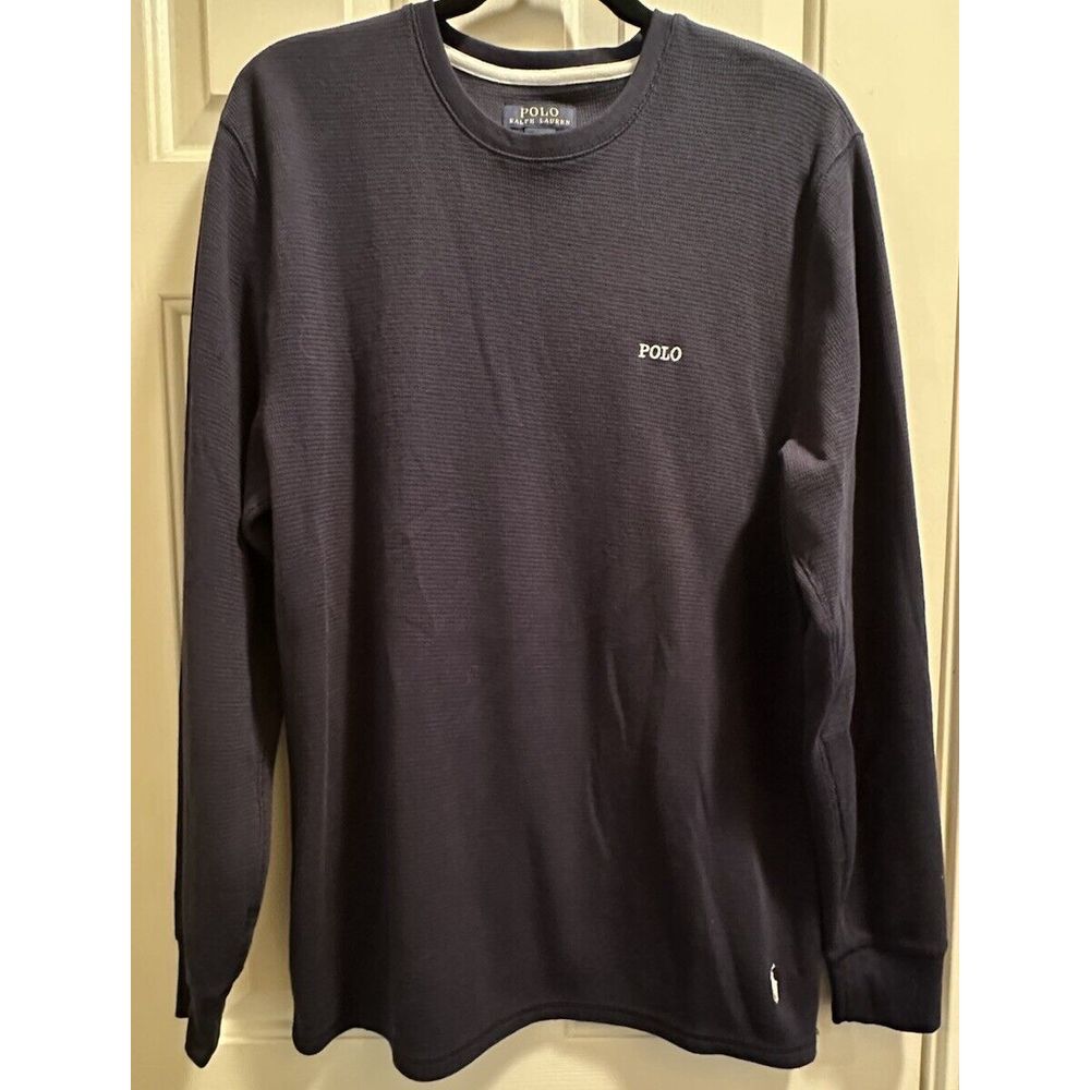 Polo Ralph Lauren Waffle Knit Crewneck‎ Thermal Shirt Size Large